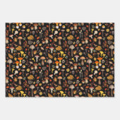 野生のキノコは黒 ラッピングペーパーシート (正面3)