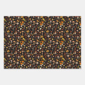 野生のキノコは黒 ラッピングペーパーシート (正面2)