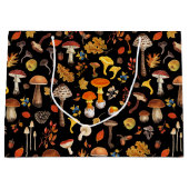 野生のキノコは黒 ラージペーパーバッグ (正面)