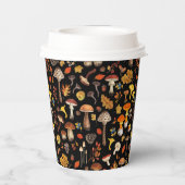 野生のキノコは黒 紙コップ (裏面)