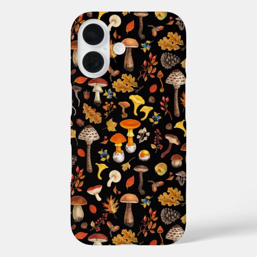 野生のキノコは黒 Case-Mate iPhoneケース (裏面)
