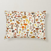 野生のキノコをオフに白 アクセントクッション (裏面)