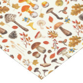 野生のキノコをオフに白 ショートテーブルランナー (コーナー)