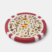 野生のキノコをオフに白 ポーカーチップ (シングル)
