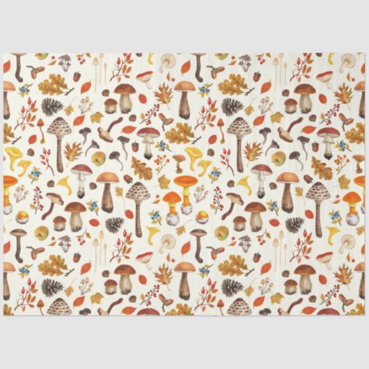 野生のキノコをオフに白 薄葉紙 (正面)