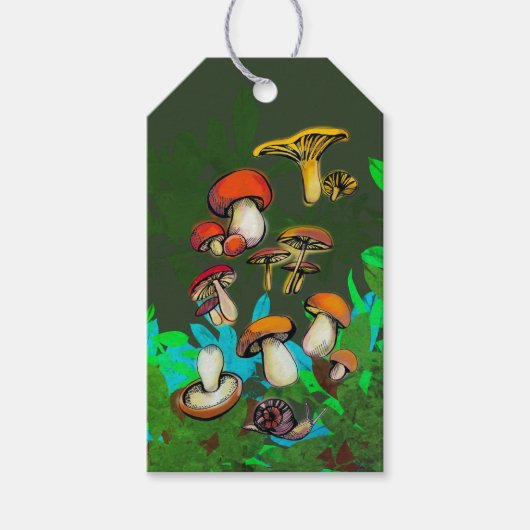 野生のキノコ ギフトタグ (正面)