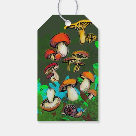 野生のキノコ ギフトタグ (裏面)