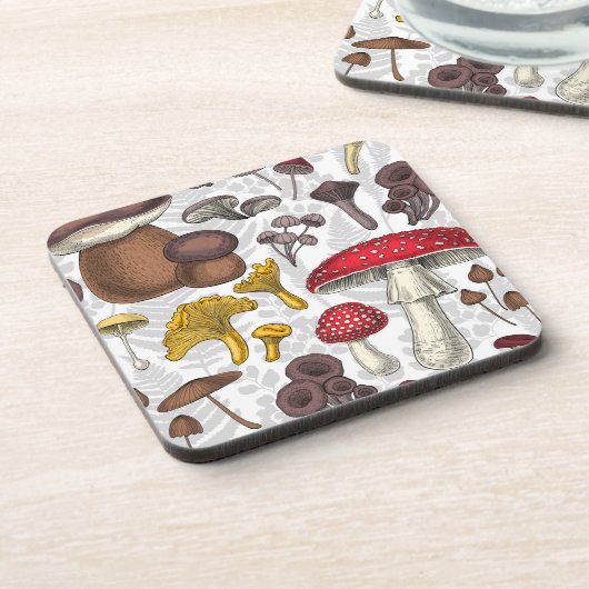 野生のキノコ コースター (左側)