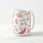 野生のキノコ コーヒーマグカップ (正面右)