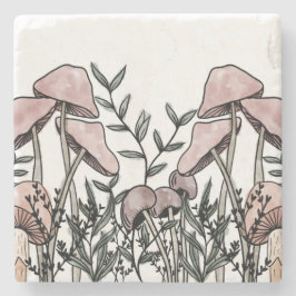 野生のキノコ ストーンコースター