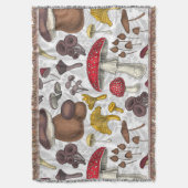 野生のキノコ スローブランケット (正面縦)