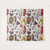 野生のキノコ タペストリー (正面(横))