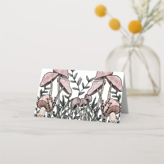 野生のキノコ プレイスカード (正面)