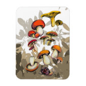 野生のキノコ マグネット (縦)