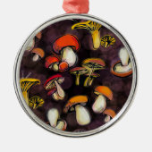 野生のキノコ メタルオーナメント (正面)