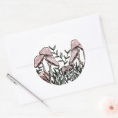 野生のキノコ ラウンドシール (封筒)