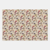 野生のキノコ ラッピングペーパーシート (正面)