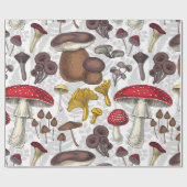 野生のキノコ ラッピングペーパー (フラット)