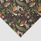 野生のキノコ、森林の植物と果実 薄葉紙 (詳細)