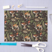 野生のキノコ、森林の植物と果実 薄葉紙 (クラフト)