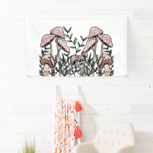 野生のキノコ 横断幕 (インサイチュ)