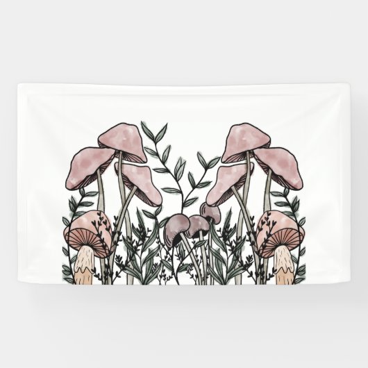 野生のキノコ 横断幕 (横)