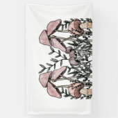 野生のキノコ 横断幕 (縦)