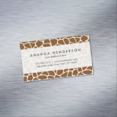 野生のキリンパターンアニマルプリント マグネット名刺 (インサイチュ)