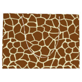 野生のキリンパターンアニマルプリント ラージペーパーバッグ (裏面)