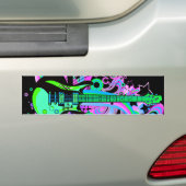 野生のギター(黒) バンパーステッカー (車上)