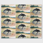 野生のクジラの無光沢の包装紙、xの30 6つのft ラッピングペーパー (フラット)