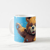野生のクマのサマーヴィンテージプール コーヒーマグカップ (正面左)