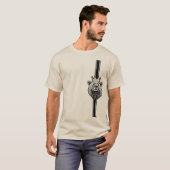 野生のクマ グラフィック メンズTシャツ Tシャツ (正面フル)