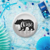 野生のクマ |フォレスト |最初の誕生日 ペーパープレート (パーティー)