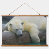 野生のクマ – 自然ホッキョクグマ 吊り下げ型タペストリー (正面)