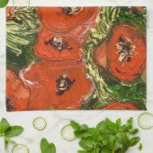 野生のケシのふきん キッチンタオル (折り畳み)