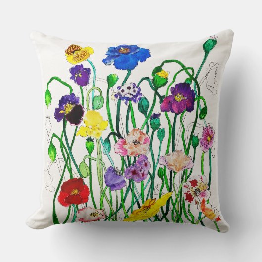 野生のケシのクッション クッション (正面)