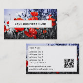 野生のケシの花の名刺 名刺 (正面/裏面)