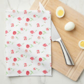 野生のケシ柄 キッチンタオル (四つ折り)