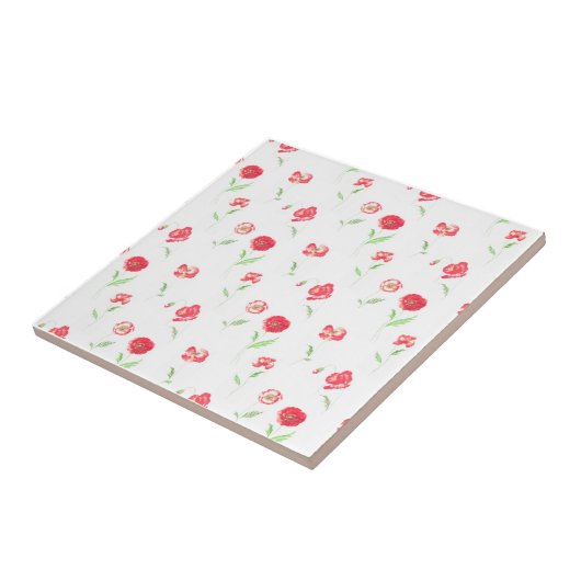 野生のケシ柄 タイル (側面)