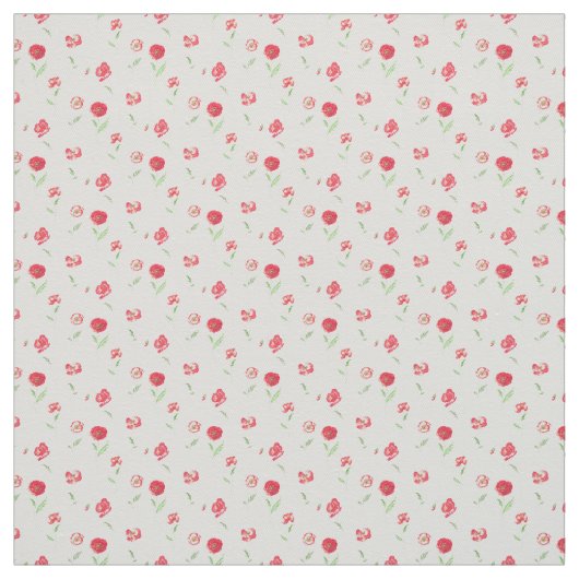 野生のケシ柄 ファブリック (見本)