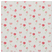 野生のケシ柄 ファブリック (クローズアップ)