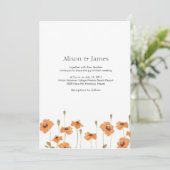 野生のケシ花結婚式招待状 招待状 (スタンド正面)