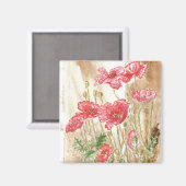 「野生のケシ」のマグネット マグネット (正面/裏面)