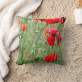 野生のケシ クッション (ブランケット)