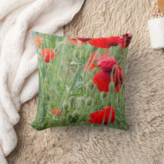 野生のケシ クッション (ブランケット)