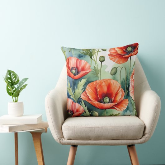 野生のケシ クッション (椅子)