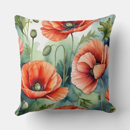 野生のケシ クッション (裏面)