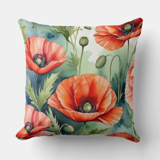 野生のケシ クッション (正面)