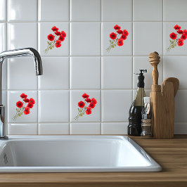 野生のケシ タイル